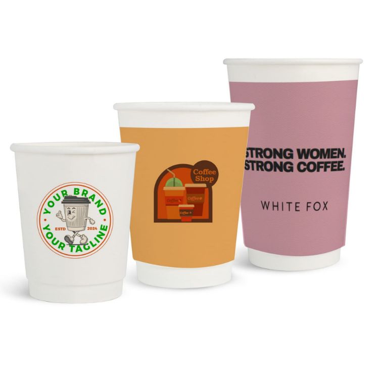 Picture of Home Compostable Aqueous Double Wall Paper Cups