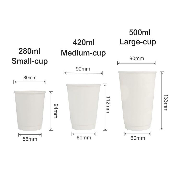 Picture of Home Compostable Aqueous Double Wall Paper Cups