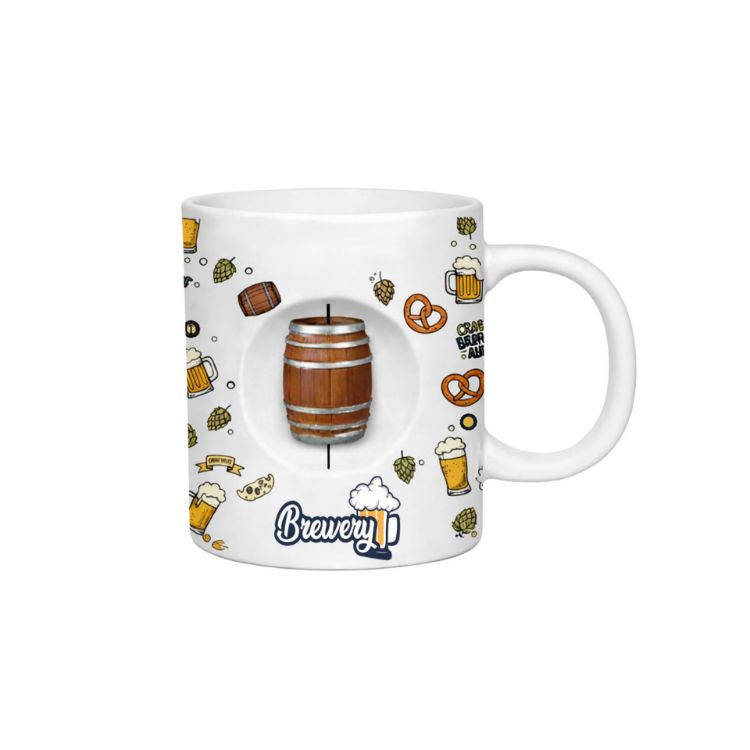 Picture of Ceramic Coffee Mug with Custom Spinner Toy