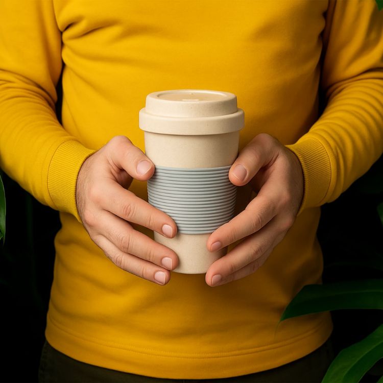 Picture of 400ML BPA-free Eco Bamboo Fibre Coffee Cup