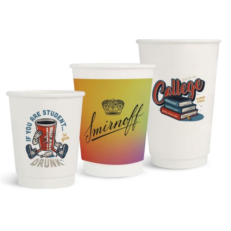 Picture of PLA Double Wall Compostable Paper Cups