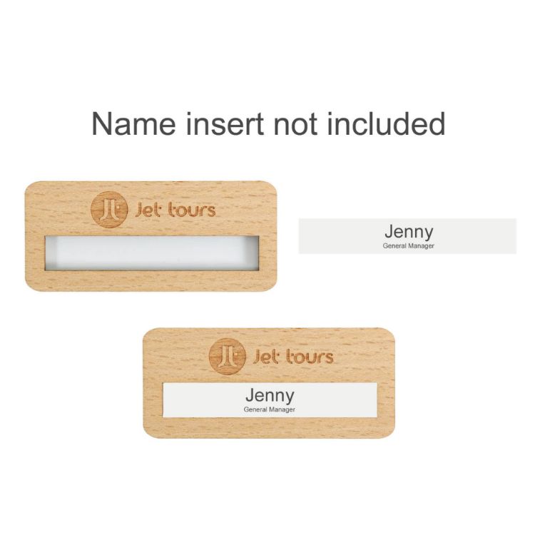 Picture of Reusable Wooden Name Badge