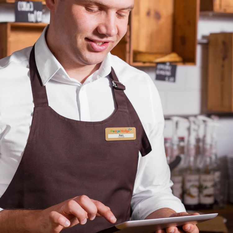Picture of Reusable Wooden Name Badge