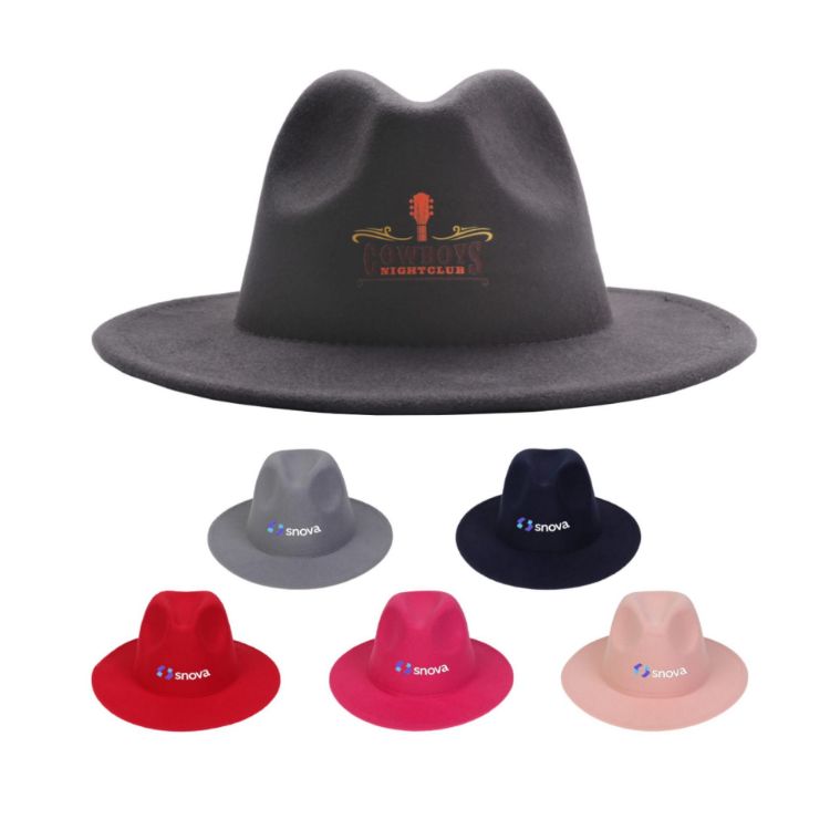Picture of Felt Wide Brim Fedora Hat