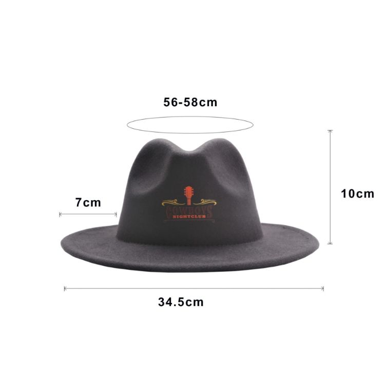 Picture of Felt Wide Brim Fedora Hat