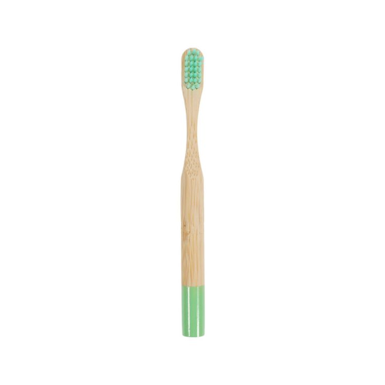 Picture of Small Round Handle Colorful Bamboo Toothbrush