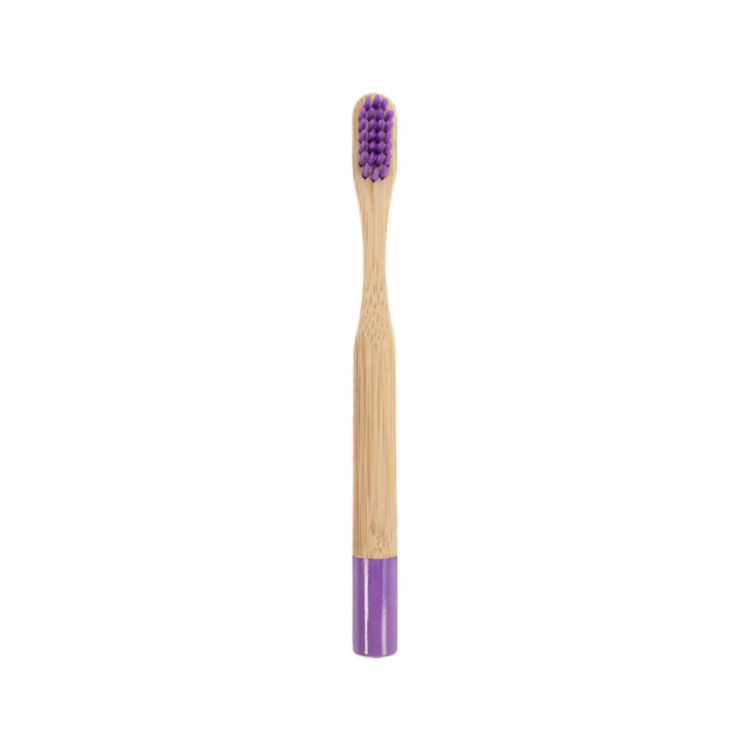Picture of Small Round Handle Colorful Bamboo Toothbrush