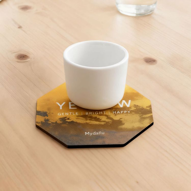 Picture of Octagonal Frosted Metal Coaster