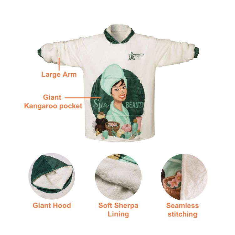 Picture of Unisex Premium 100% Polyester Sublimated  Wearable Blanket