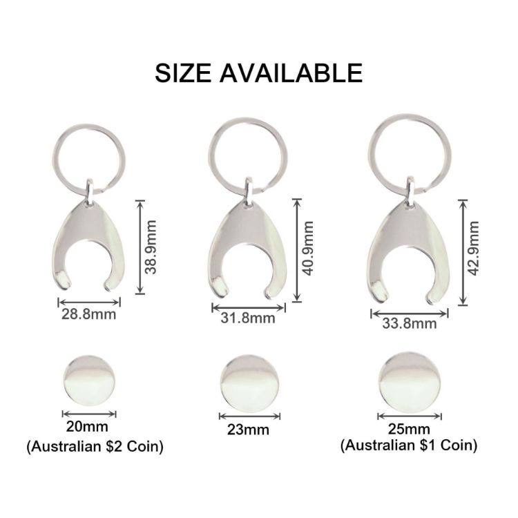 Picture of Teardrop Trolley Coin Keyring