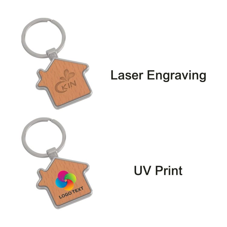 Picture of House Wooden Keyring