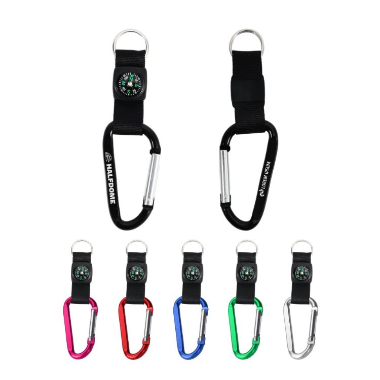 Picture of Carabiner with Compass Keychain