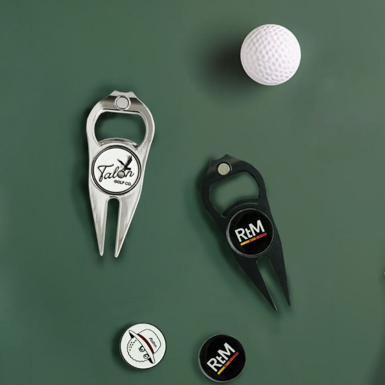 Picture of Golf Divot with Ball Marker and Bottle Opener