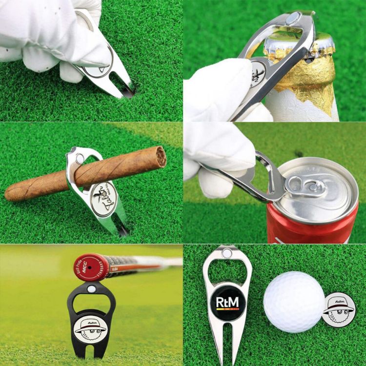 Picture of Golf Divot with Ball Marker and Bottle Opener