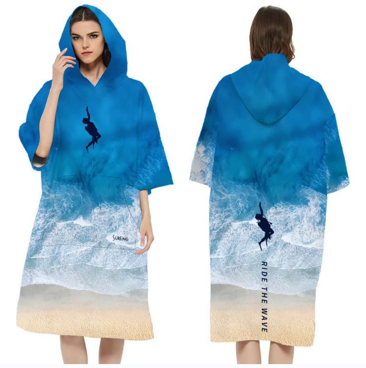 Picture of Quick-Drying Sublimation Hooded Change Towel