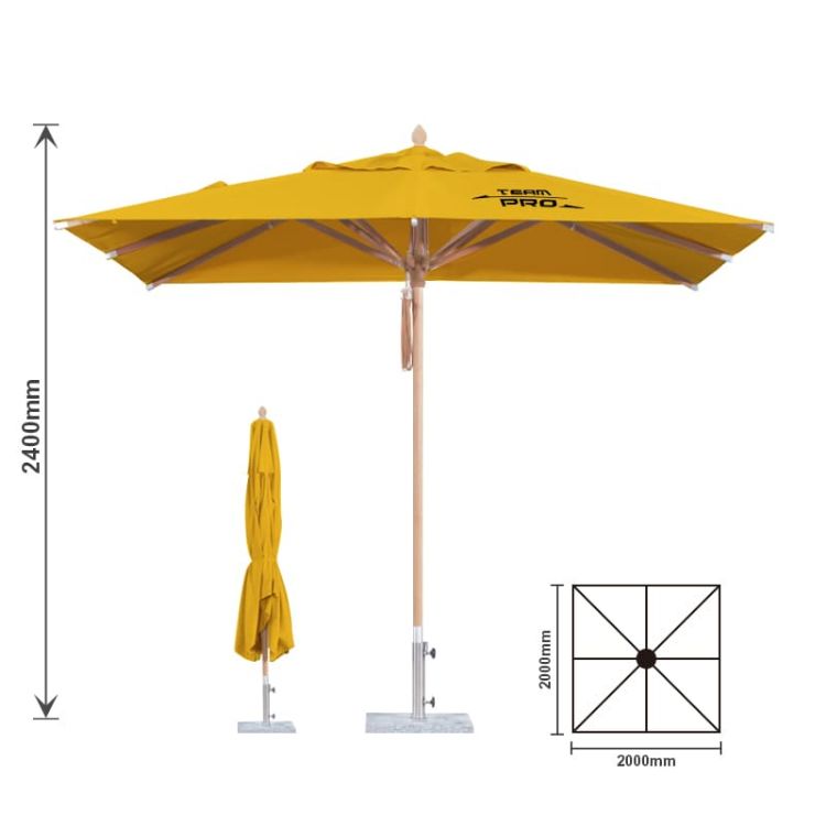 Picture of 2x2m Wind-resistant Square Stock Colour Outdoor Umbrella