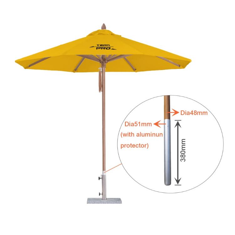 Picture of 2x2m Wind-resistant Square Stock Colour Outdoor Umbrella