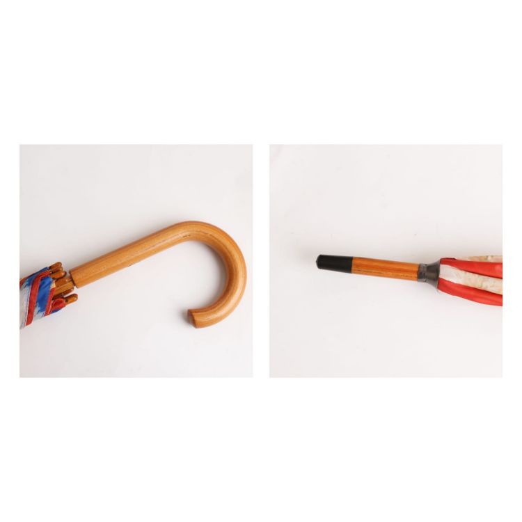 Picture of RPET Wooden Umbrella with Curved Handle