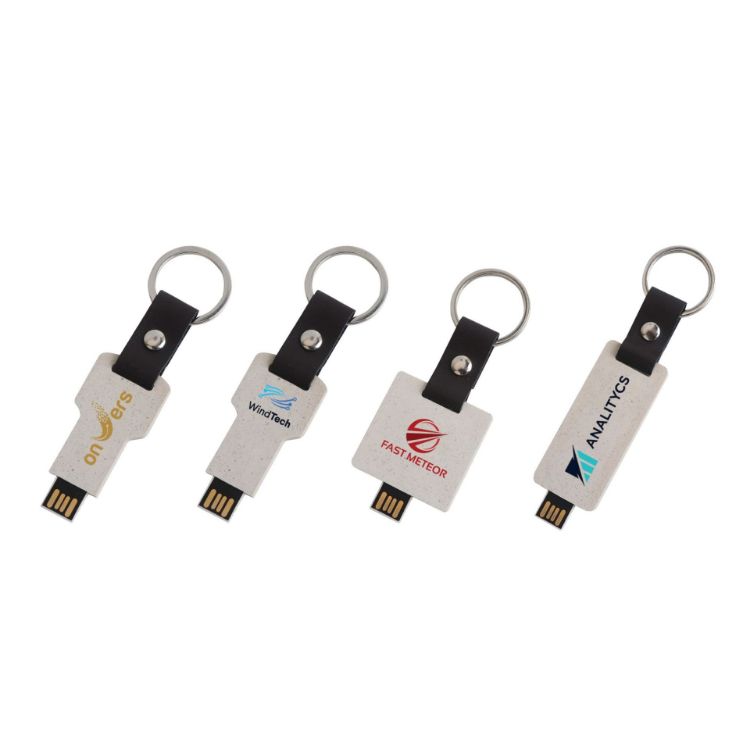Picture of Eco Mini Flash Drive Keychain