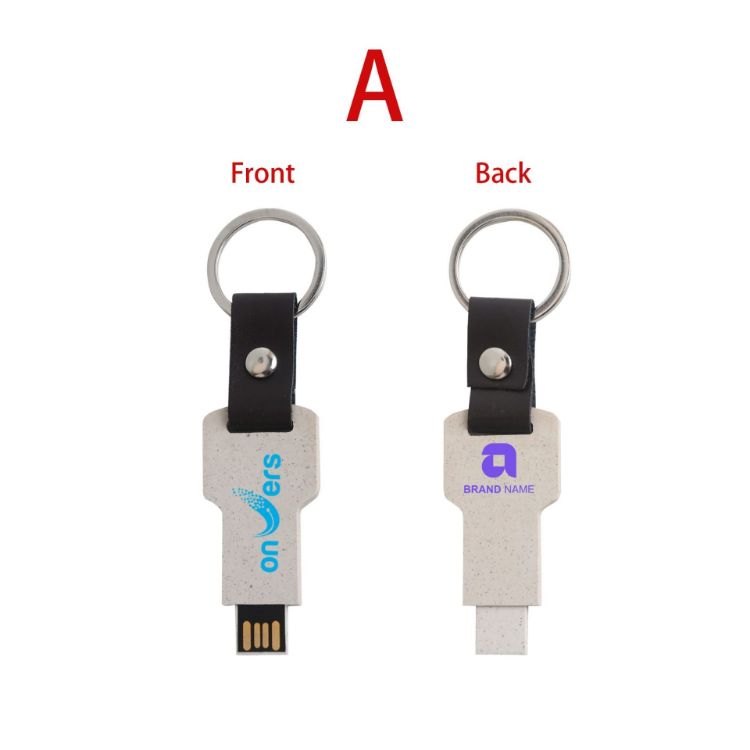 Picture of Eco Mini Flash Drive Keychain