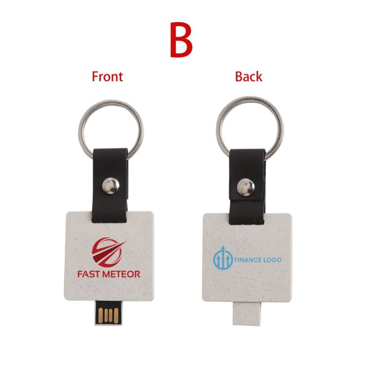 Picture of Eco Mini Flash Drive Keychain