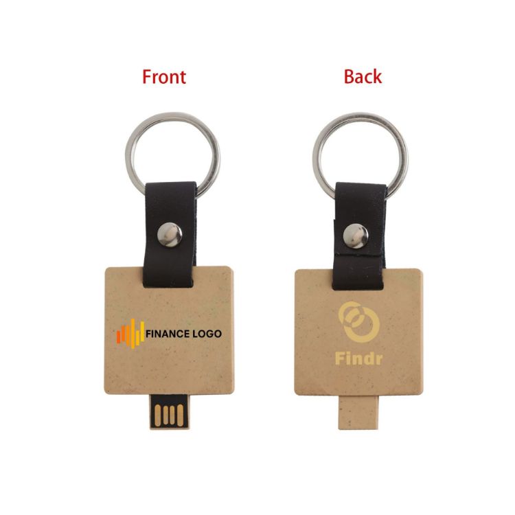 Picture of Eco Mini Flash Drive Keychain