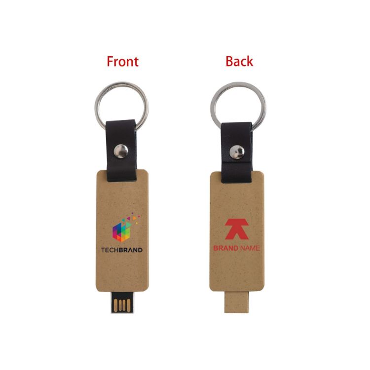 Picture of Eco Mini Flash Drive Keychain
