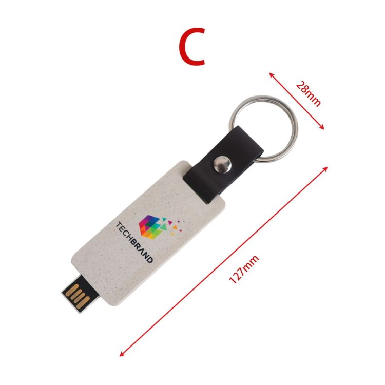 Picture of Eco Mini Flash Drive Keychain