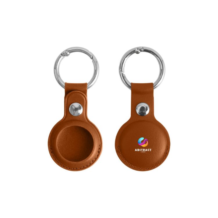 Picture of PU Leather AirTag Holder with Keyring