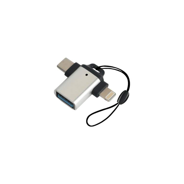 Picture of USB 3.0 to USB C Lightning OTG Adapter