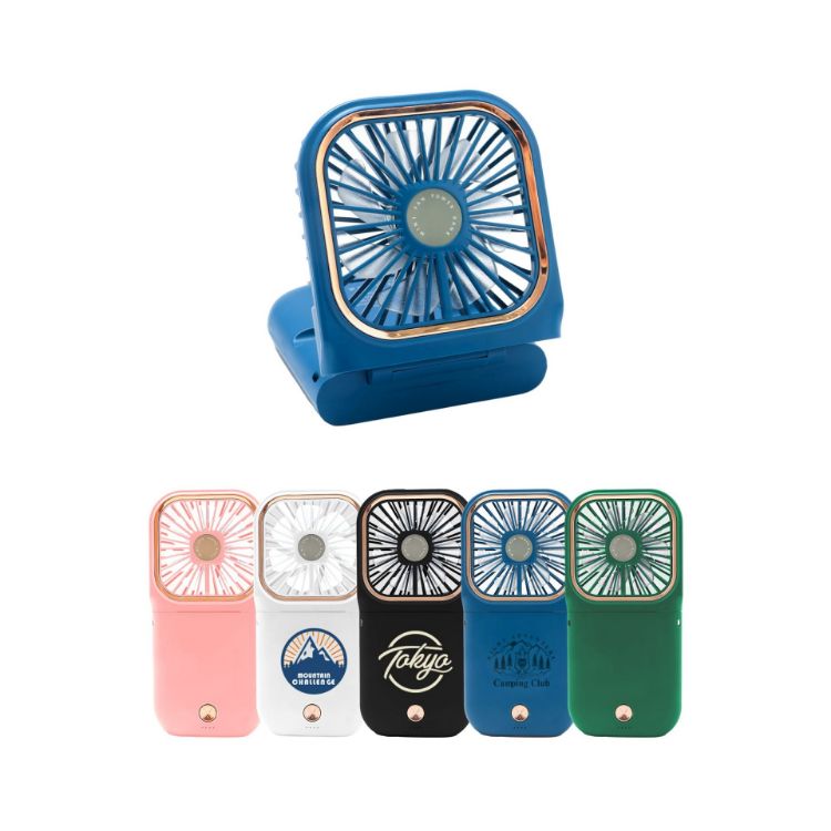 Picture of Folding Neck Fan With Phone Stand