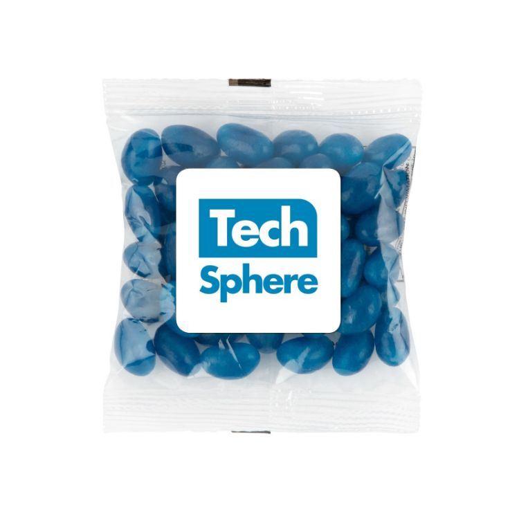 Picture of Corporate Colour Mini Jelly Beans in 50 Gram Cello Bag