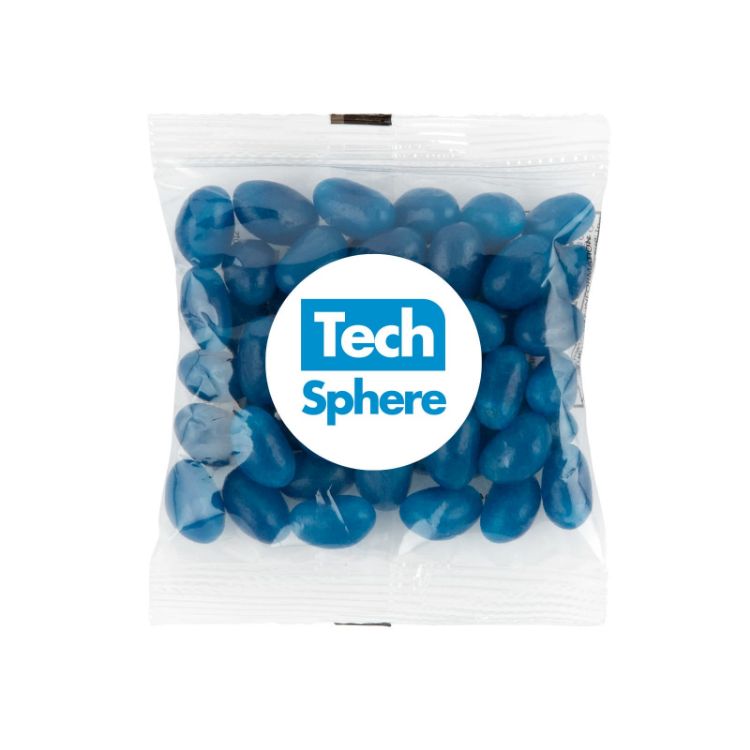 Picture of Corporate Colour Mini Jelly Beans in 50 Gram Cello Bag