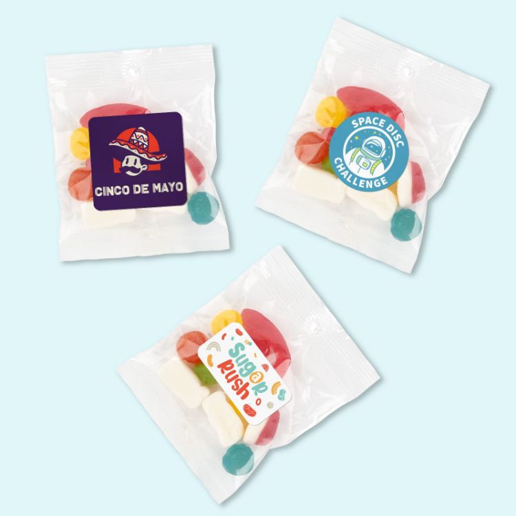 Picture of Assorted Jelly Party Mix in 50 Gram Cello Bag
