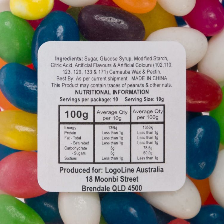 Picture of Assorted Colour Mini Jelly Beans in Pillow Pack