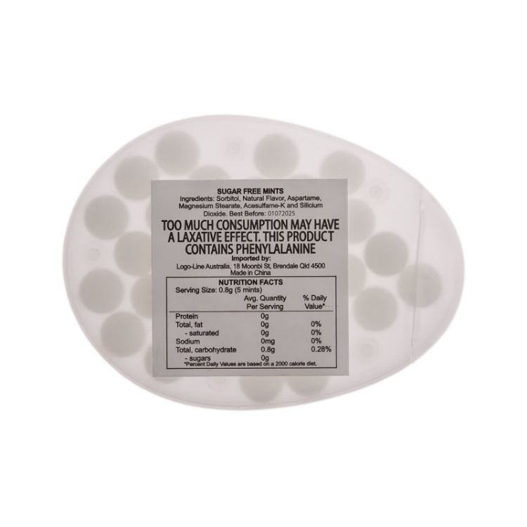 Picture of Egg Shape Sugar Free Breath Mints