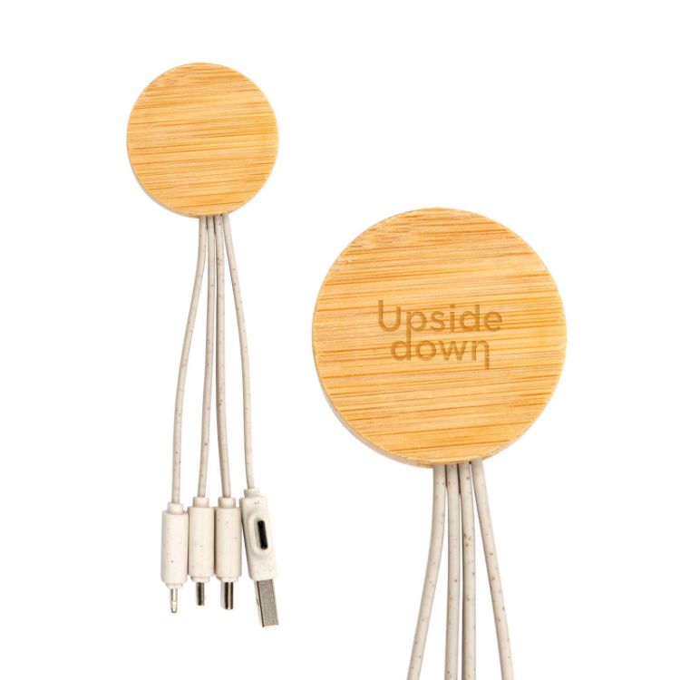 Picture of Sprite Round Bamboo Charging Cable