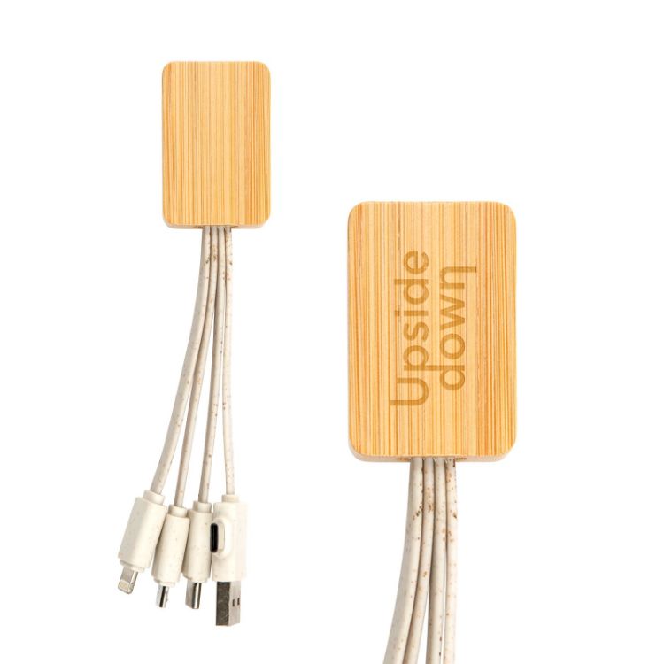 Picture of Sprite Square Bamboo Charging Cable