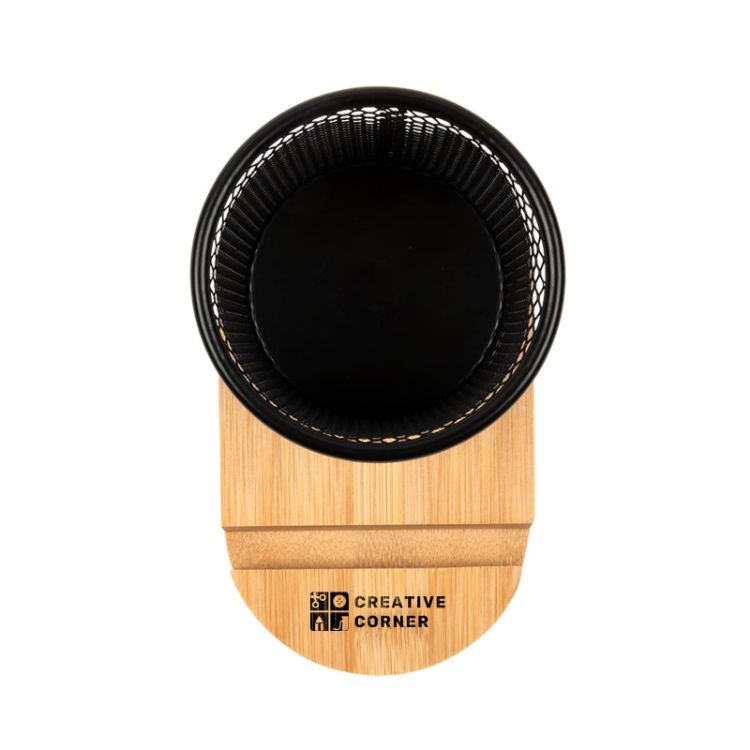 Picture of Bamboo Pen Tidy Phone Stand