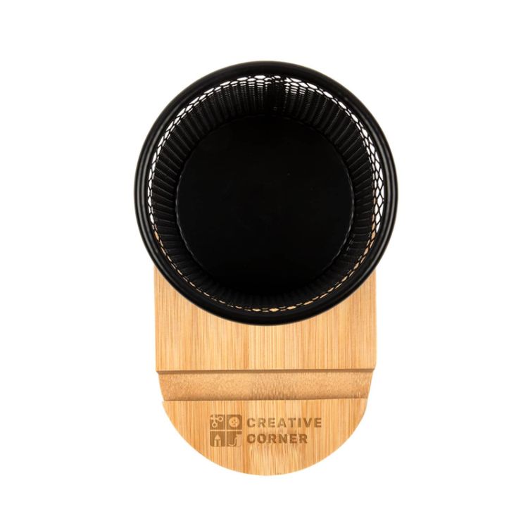 Picture of Bamboo Pen Tidy Phone Stand