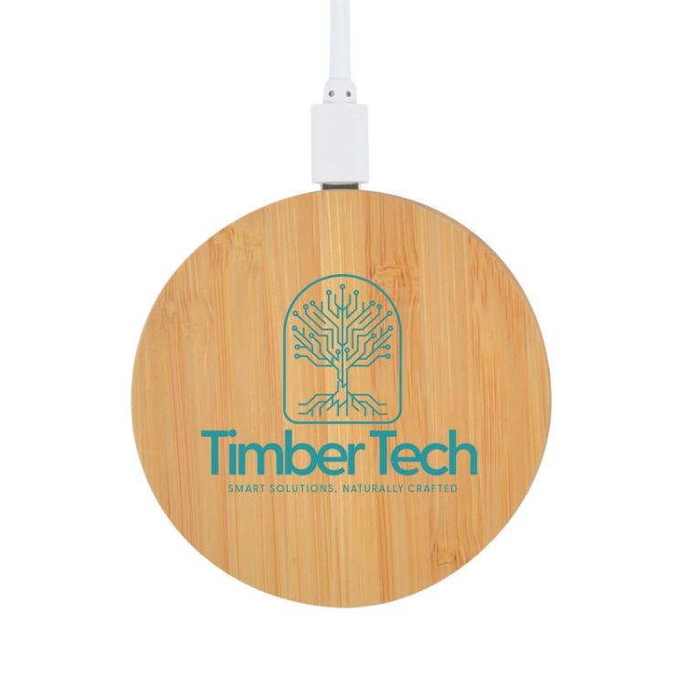 Picture of Arc Round Bamboo Wireless Charger