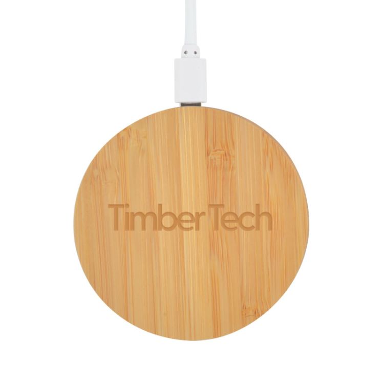 Picture of Arc Round Bamboo Wireless Charger