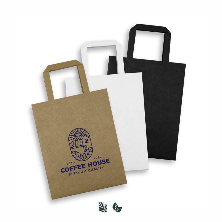 Picture of Medium Flat Handle Paper Bag Portrait