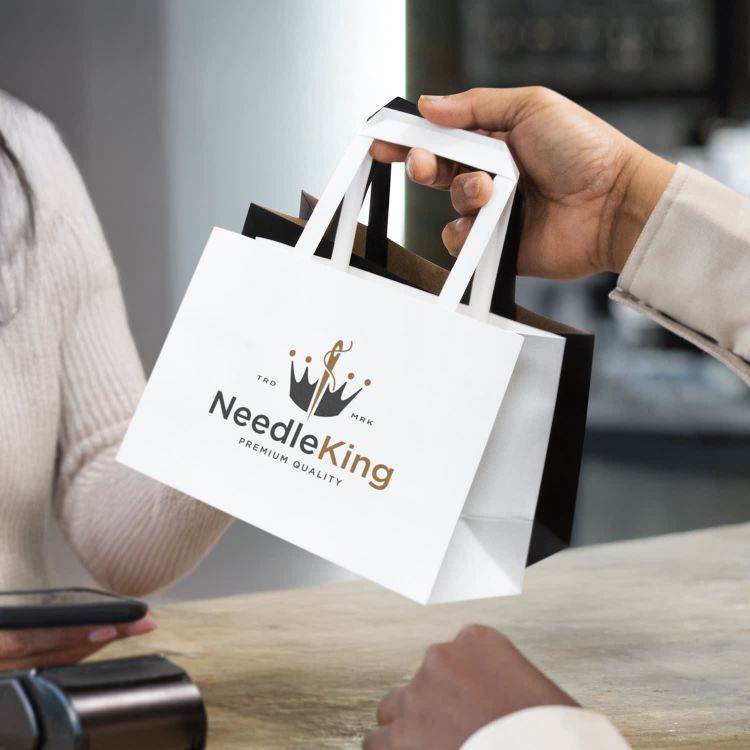 Picture of Small Flat Handle Paper Bag Landscape