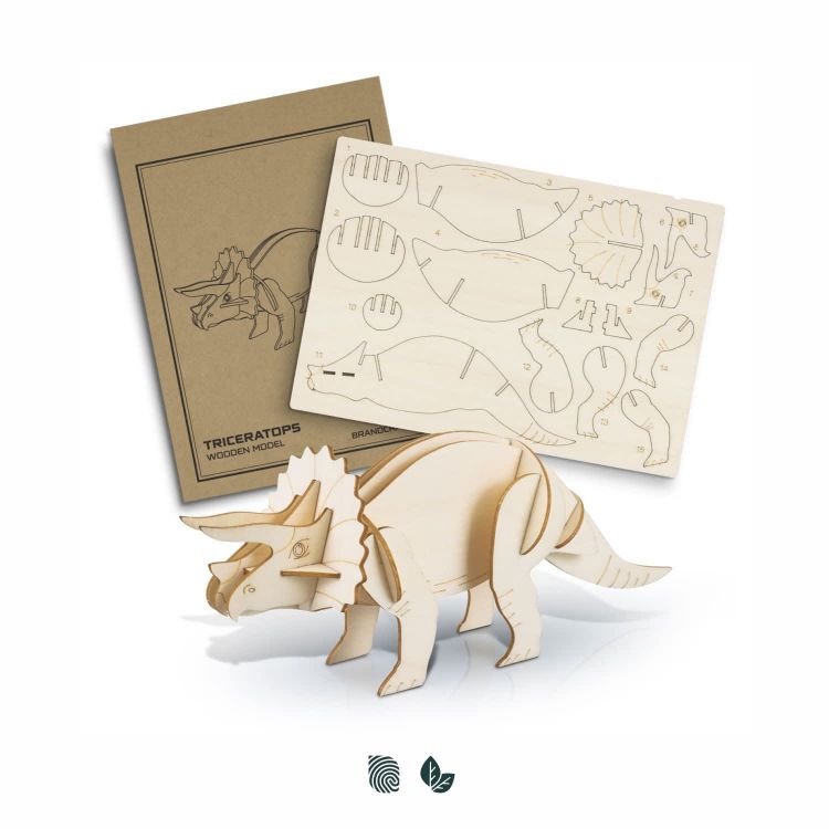 Picture of BRANDCRAFT Triceratops Wooden Model