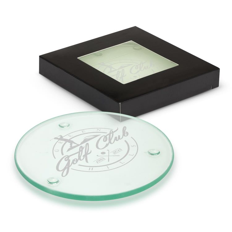Picture of Venice Glass Coaster - Set of 2 - Round