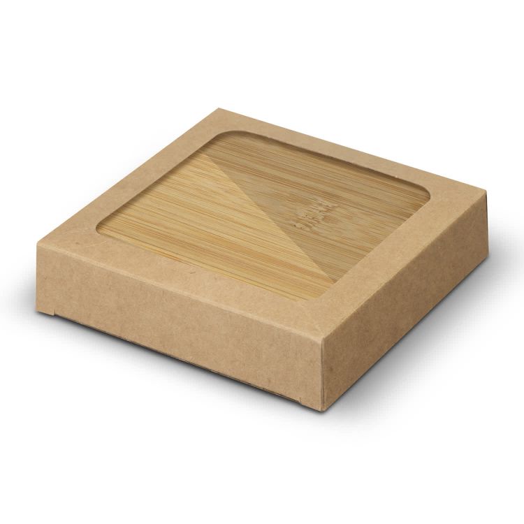 Picture of Bamboo Bottle Opener Coaster - Set of 2 - Square