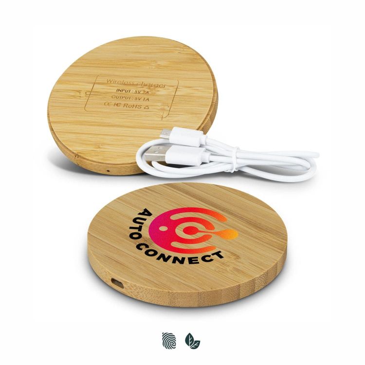 Picture of Vita Bamboo Wireless Charger - Round