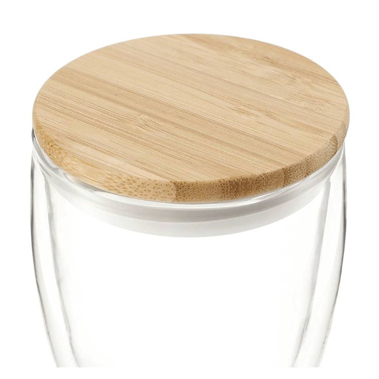 Picture of Easton Glass Cup w/ Bamboo Lid 355ml