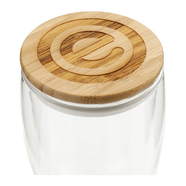 Picture of Easton Glass Cup w/ Bamboo Lid 355ml